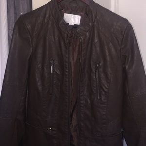Brown leather jacket from Target